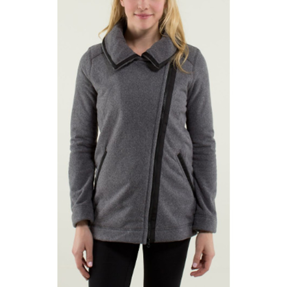 Lululemon Moto Jacket Ambient Fleece Grey Size 8